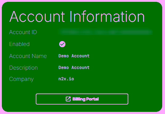 Account Information Page