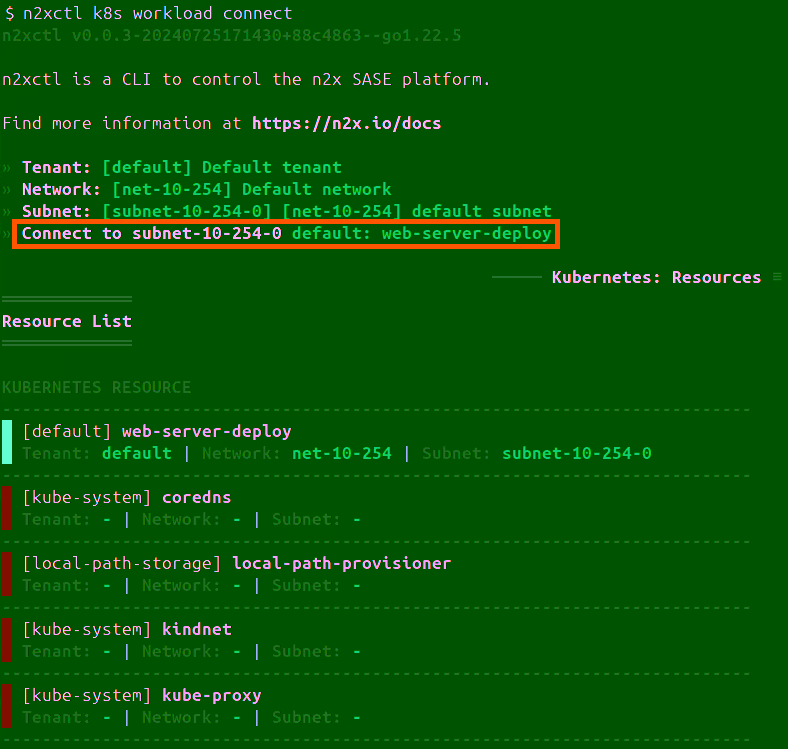 Connect a Kubernetes Workload