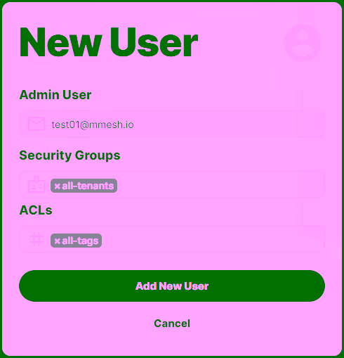 Add Admin User