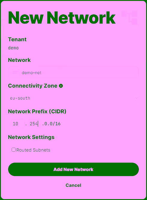 Add Network