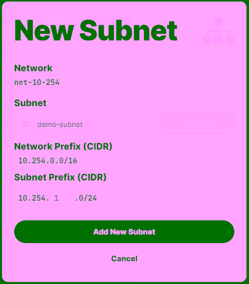 Add Subnet