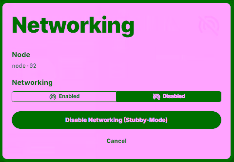 Disable Networking in Connected Node