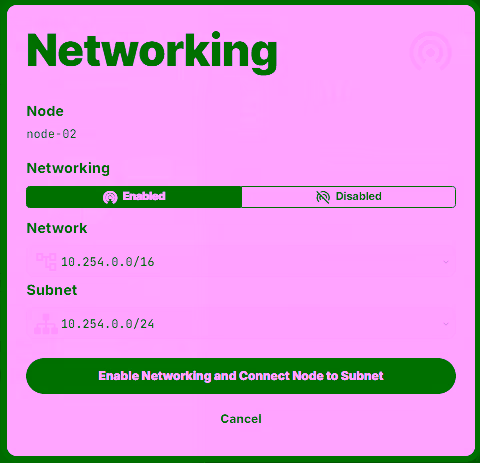 Enable Networking in Stubby Node