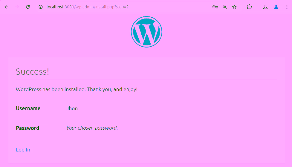 Wordpress Setup - Step 3