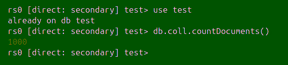 Count Docs Secondary Replica