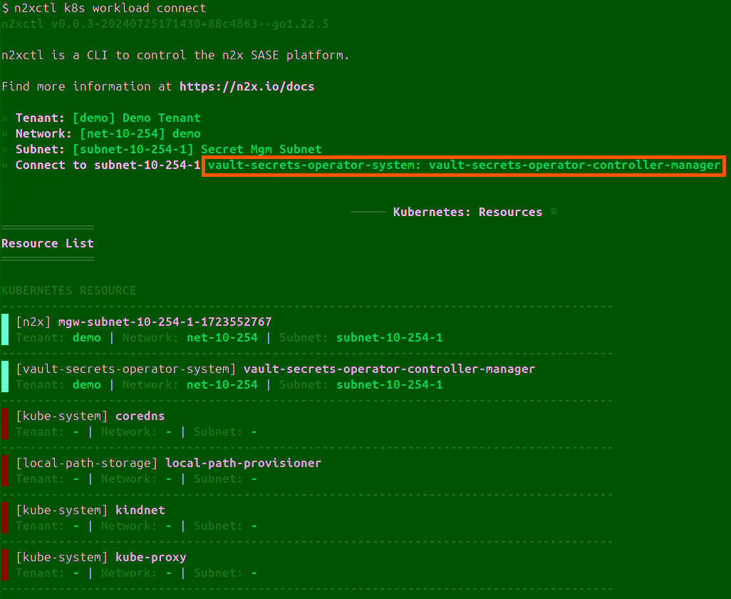 VSO Workload Connected